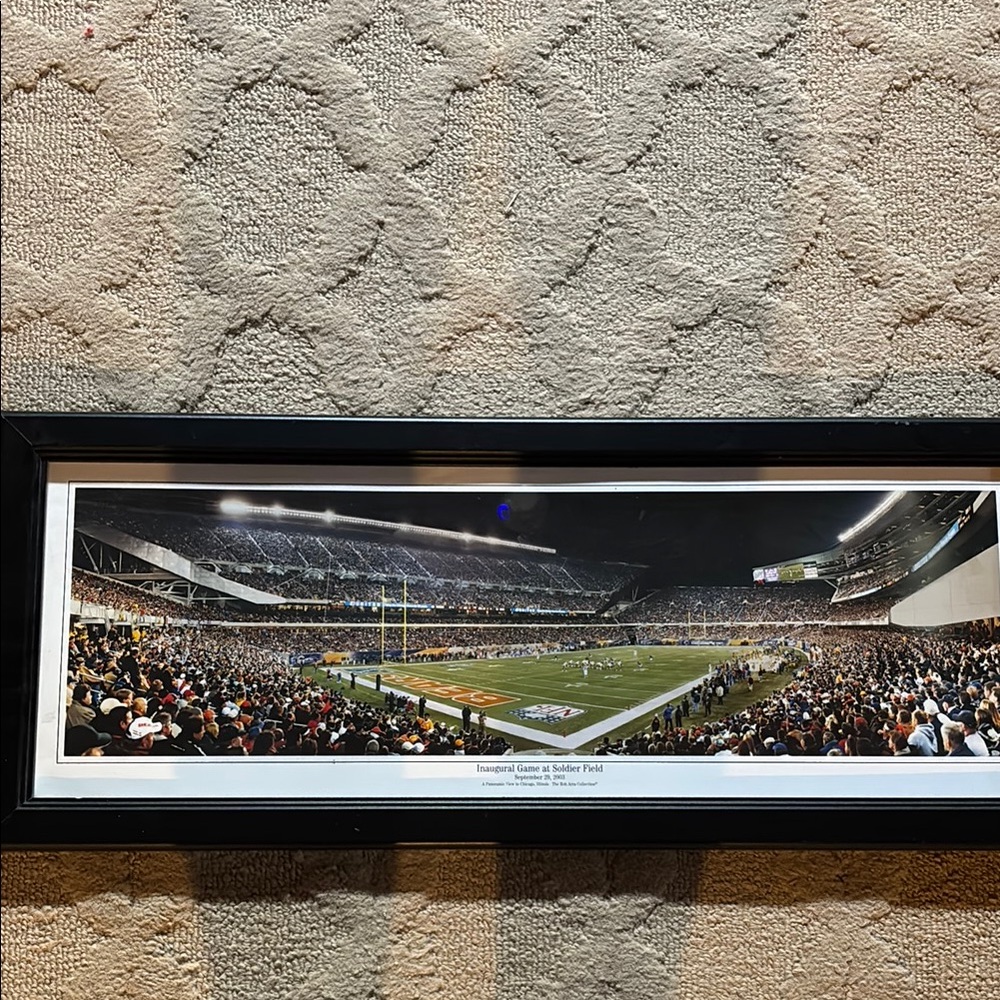Framed Soldier Field Stadium Panorama